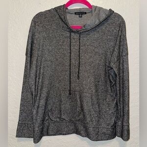 American Eagle Gray & Black Pullover Hoodie